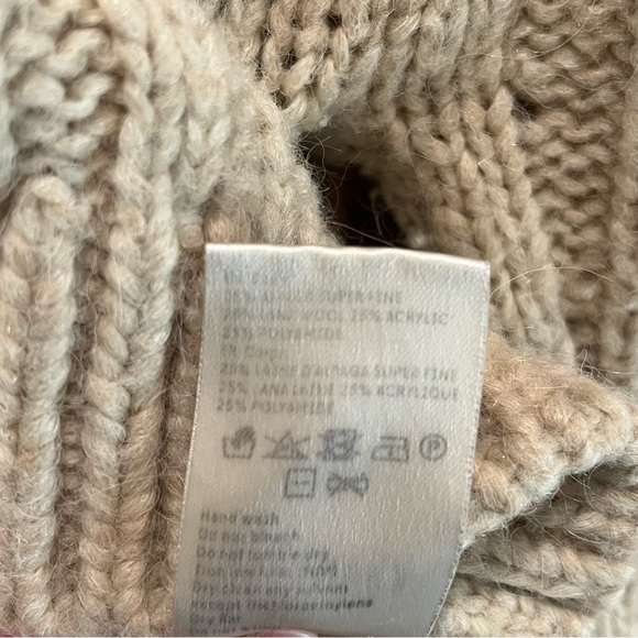 Nanushka Evie Half Zip Wool Cable Knit Wool Blend Sweater Large - Picture 14 of 16